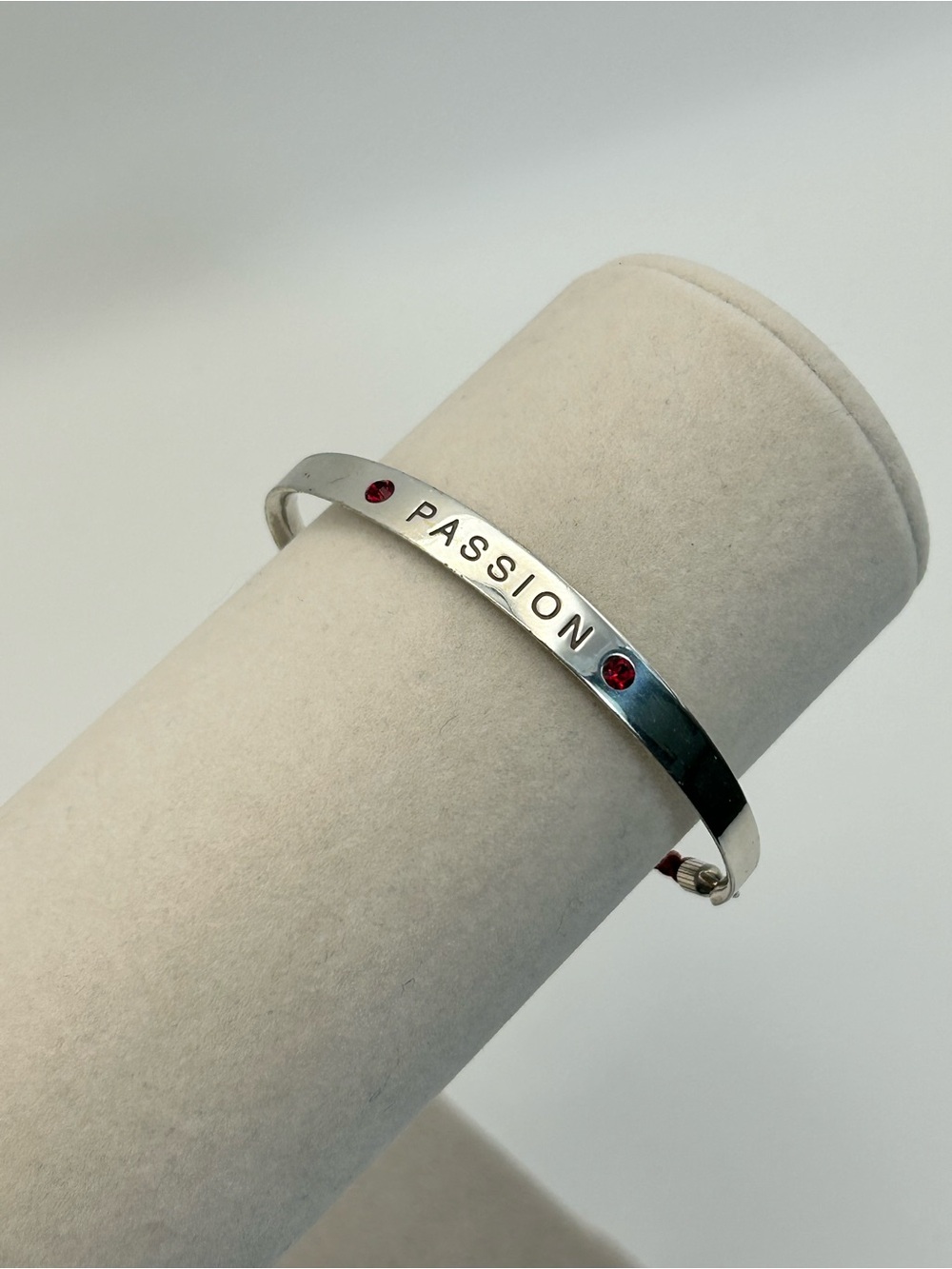 Brighton Passion Bangle Bracelet Red Crystals Silver Plated Bolero Style Closure